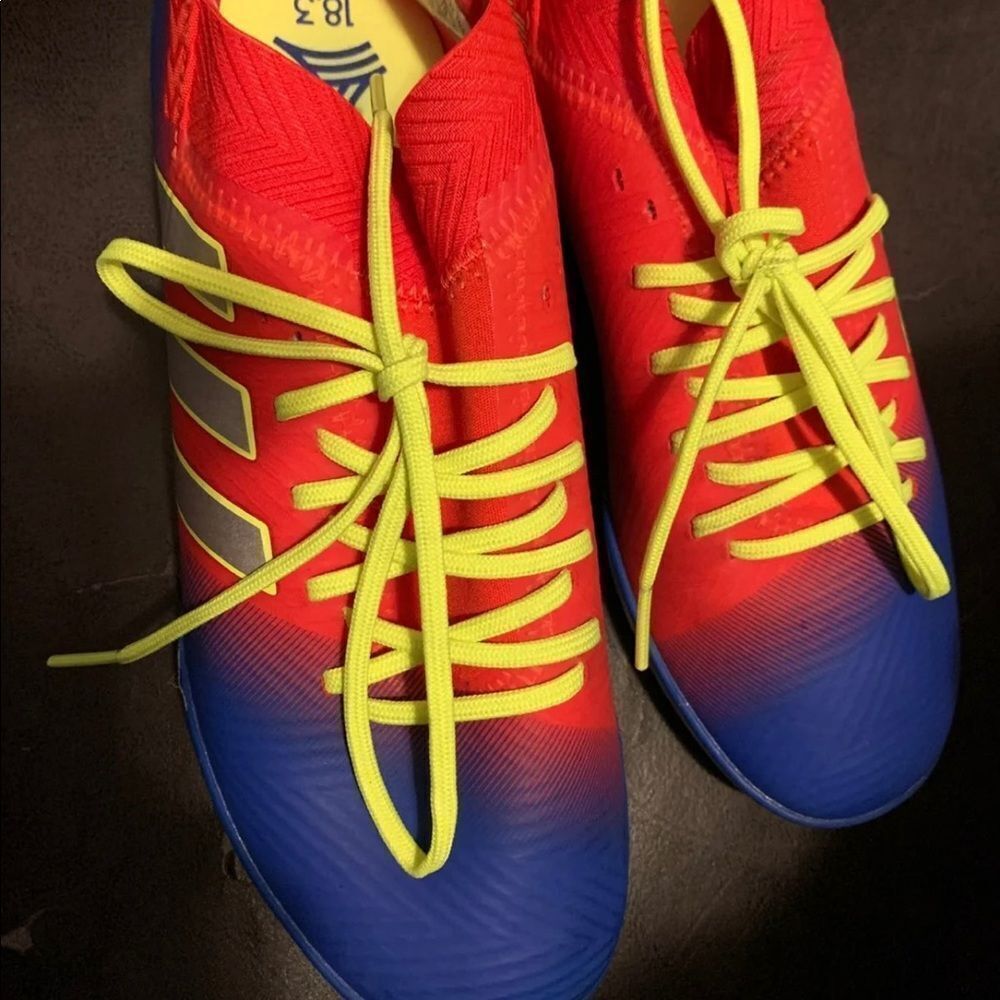adidas Nemeziz Messi 18.3 FG 2018 Soccer Shoes Cleats Red Royal  Kids - Y Sz 6